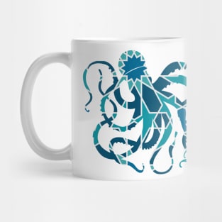 Great Octopus Silhouette with Pattern Mug